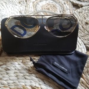 -Sold-Dolce & Gabbana Logo Aviator Sunglasses